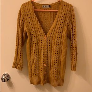 Mustard yellow cardigan